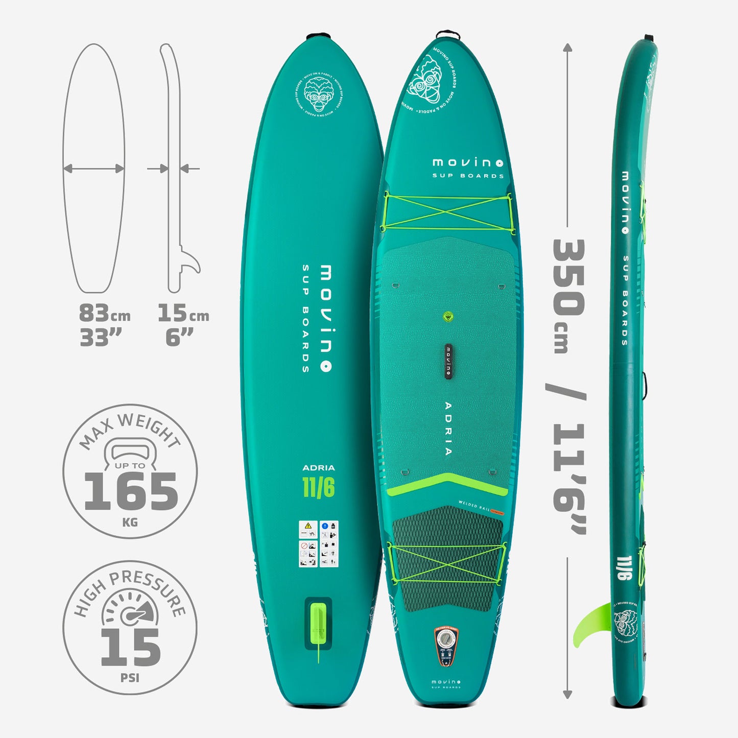 Movino Adria (verde azulado y lima)